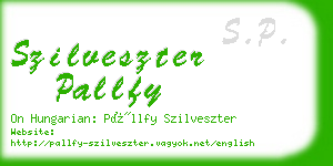 szilveszter pallfy business card